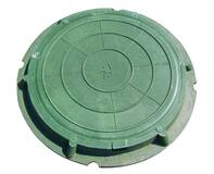 Люк полим/песч. КРУГЛЫЙ дачный ЗЕЛЕНЫЙ 1,5т60, крышка (D=640), обечайка (D=750)АРМАВИР-ПолиПром