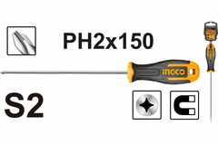 Отвертка крестовая PH2 x 150 INGCO HSDSPH2150