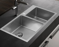 Мойка S7843H MELANA ProfLine 3,0/220 САТИН 2-я чаша, врезная прямоугольная