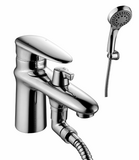 LM4415C Смеситель на борт ванны, с коротким изливом, с аксессуарами, хром