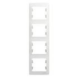 Рамка 4-м GLOSSA верт. бел. SchE GSL000108