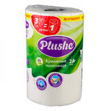 Полотенца бум.2-х сл,1шт по 30м в упак."Plushe" белый (18) (230325)