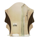 45509 Зеркало комбинированное с тонированным зеркалом 525х610 мм, полка 400мм