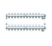 Коллектор Wester 1"х3/4" - 12 вых в сборе, 2 заглушки