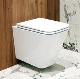 Унитаз подвесной K402Т безободковый, сиденье тонкое ДП, крепления