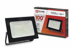 Прожектор светодиодный СДО-7 100Вт 230В 6500К IP65 черный IN HOME