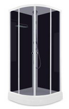 Душевая кабина ECO-4 Black (100*100*2150) ,стекло тон низкий поддон 15 см задн стекла без ал. рамки