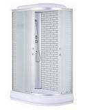 Душевая кабина ECO - 31 white  ( R ) 1200*800*2150 стекло белый кирпичик ,профиль серебро ,низкий по