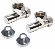 Вентиль для п/с  круглая ручка углов. г/г 1"х3/4" хром Smart