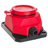 K-1e-RED-IP44 ЭРА Колодка каучуковая с/з 1гн 16A IP44 красная