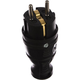 V8-B-IP44 ЭРА Вилка каучуковая з/з прямая 16A IP44 черная