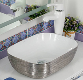 MLN-C1073S Раковина для ванной MELANA (серебро)