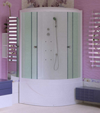 Душевая кабина M33P 100*100*2120, высокий поддон, пластиковая задняя стенка, 3к