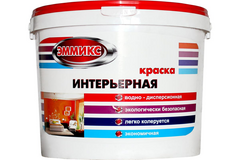 Краска ВД  ЭММИКС Интерьерная белый / 1.3 кг /
