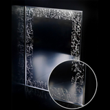 46822 Зеркало 518х730мм с универс креплением к стене с Перфорир Серебрян Узором