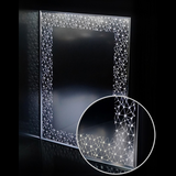 46814 Зеркало 518х730мм с универс креплением к стене с Перфорир Серебрянным Узором