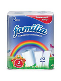 Familia бумажное полотенце 2 шт 2 слоя Радуга 5050455 (16)