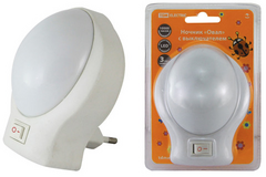 05-5200060 Ночник диодн,настен"овал" ("яйцо"), белый, VT/OVAL/4xRLED/WHT/220V/EU.PLUG/NIGHT LAMP