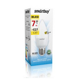 Светодиодная (LED) Лампа Smartbuy-C37-07W/4000/Е27 (Свеча)