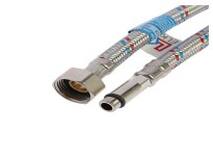 Шланг в ПВХ оболочке М10 (пара)  100 см 1/2' (S) Сталь-(упак 50)