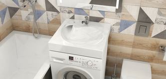 Раковина Лилия V60 белый (595 x 595 x 110)  на стиральную машину; 60см