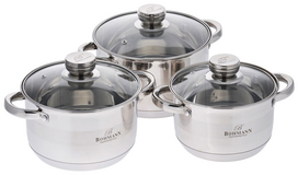 Набор посуды 6 пр. Bohmann (2,9л, 3,9л, 5,1л) BH - 06-275 1/4
