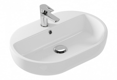 Раковина на столешницу CASPIA 60 OVAL 1 отв. S-UM-CAS60/1-O-w