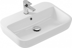 Раковина на столешницу CASPIA 60 SQUARE 1 отв. S-UM-CAS60/1-S-w