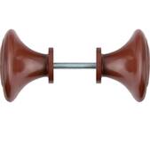 Ручка-кнопка дверная пластиковая коричневая