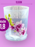 горшок цветочный для орхидей 1,8л. "Декор" прозр./30