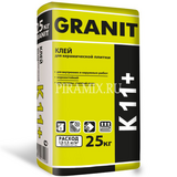 Клей GRANIT K-11+ для керамической плитки для нар/вн работ 25 кг (1 пал 50 шт)