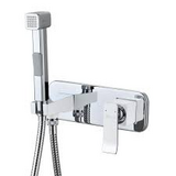 LM5819CW "Контест" Смеситель с гигиеническим душем, встраиваемый, хром/белый
