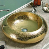 MLN-7031ASJ Фигурный умывальник Золото MELANA