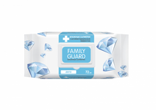 Family Guard влажные салфетки 72 шт с крышкой антибактериальные Zero 9085 (12)