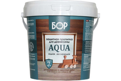 Защитная пропитка для древесины AQUA БЕСЦВЕТНАЯ / 0,9 кг / БОР