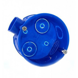 Установочная коробка мод. D60х40мм IP20, саморез, с ушами, синий TDM SQ1402-0001