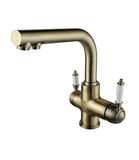 LM4861B "VILLA" Смеситель для кухни, с подключением к фильтру питьевой воды, бронза