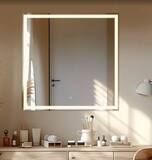 Зеркало Liberty 80x80 light прямоугольное с LED подсветкой