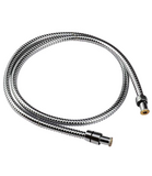 LE8033S "Аксессуары" Шланг душевой двухзагибный 1,5м, TURN-FREE, сталь хромированная, блистер