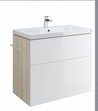 Тумба под раковину подвесная SMART 80 +ум COMO 80 белый 