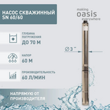 Насос скважинный SN 60/60 "making Oasis everywhere"