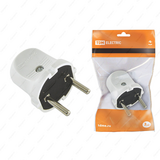 Вилка б/з белая 6А 250В TDM SQ1806-0001