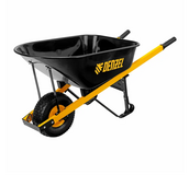 Тачка строительная, усиленная, объем 130 л, 230 кг, колесо 15х6.00-6// Denzel