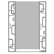 40533 САНАКС - Зеркало с тонированным матированным рисунком , с полкой , 500 х 700 мм, полка 400 мм